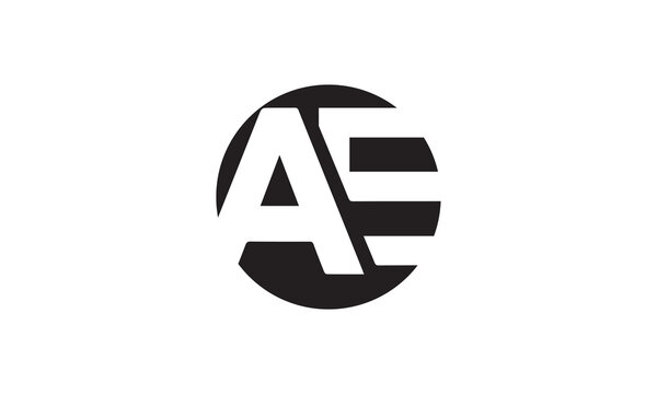 Modern Letter AE Logo Design, Creative Alphabet AE Icon
