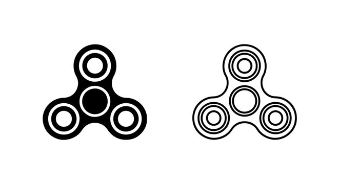 Simple fidget spinner icon representing playtime and stress-relieving gadgets
