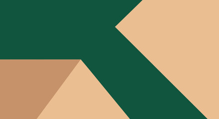 Abstract geometric shapes in green and beige a striking silhouette © MSTMARIA
