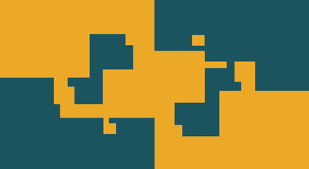 Obraz premium Abstract geometric shapes in contrasting colors a bold silhouette