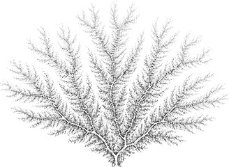 branching structure halftone risograph organic veins plant grunge retro offset print screentone texture monochrome © Josnara