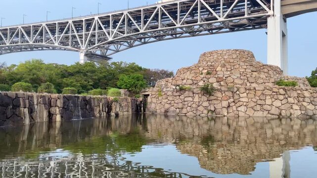 Kogetsutei Traditional Japanese Pavilion in Seto Ohashi Memorial Park, Sakaide Japan