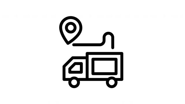 delivery truck animated icon