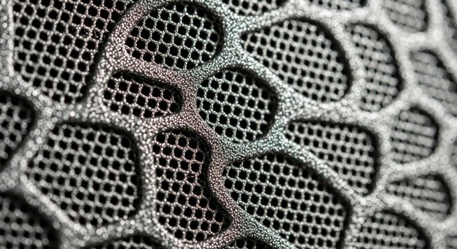 Abstract Macro Texture of Gridded Material with Organic Pattern
