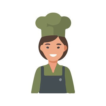 Female Chef Portrait Illustration