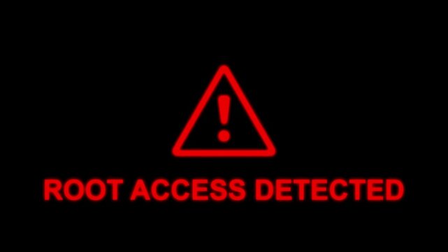 Root Access Detected Hacker Security Warning Animation