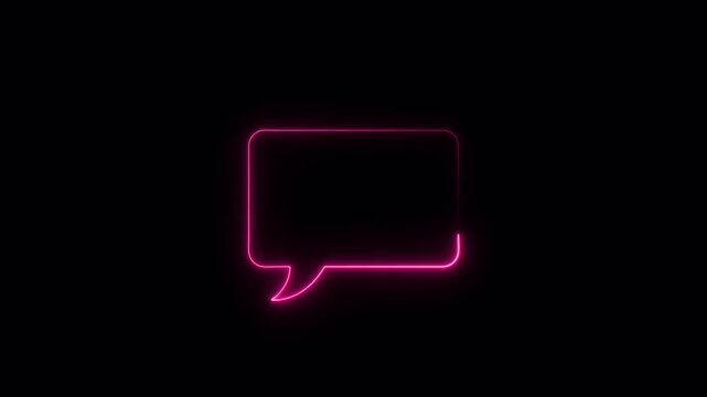 Chat pop animation with transparent background,  bubble chat icon animation illustration flat, chat bubbles or messages animation in 4k. 