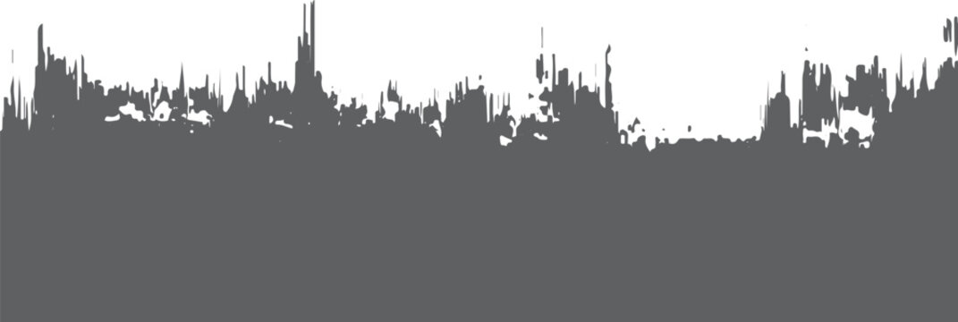 Dark gray abstract brush stroke texture with jagged vertical edges on white background