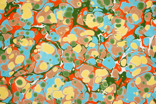 Traditional Turkish marbled paper artwork background