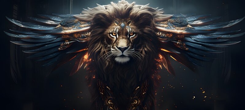 Astral vision liger wings meets cosmos,generative AI