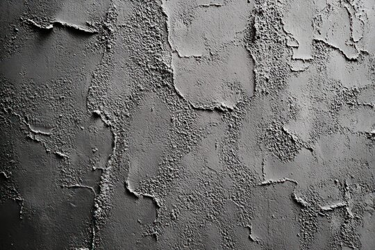 shadowed rough plaster wall with peeling patches and granular texture, moody and tactile