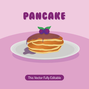 Grape Pancake Illustration