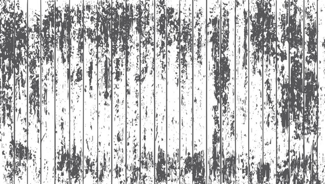 Distressed vertical wooden planks with peeling black paint texture