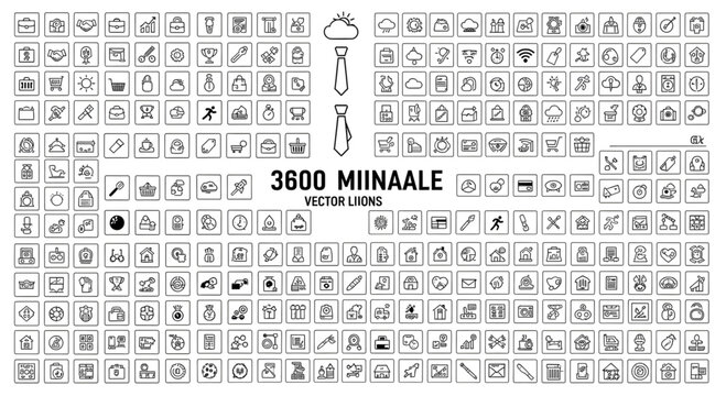 3600 moon and calendar icons set with lunar phases and astrology symbols vector illustration