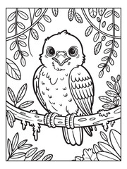Fototapeta premium cute animals coloring pages for adults,teens and kids with forest background all animals.