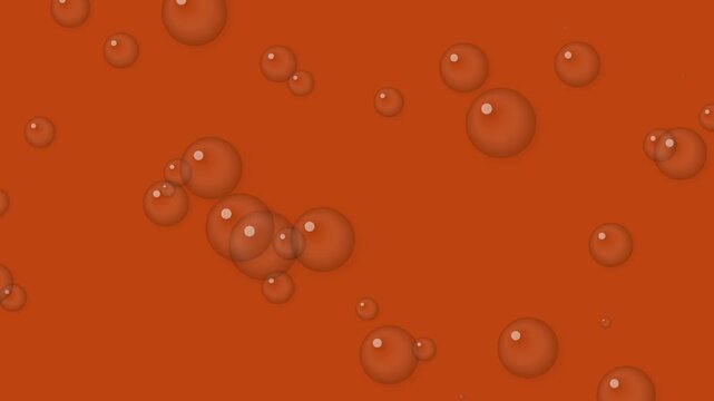 An image of various sized orange bubbles on an orange background with no white space