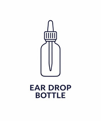 Obraz premium Ear Drop Bottle Line Art