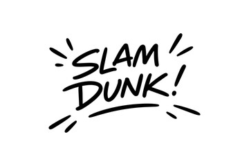 Slam Dunk Hand Lettering Typography Sports Design © Digital