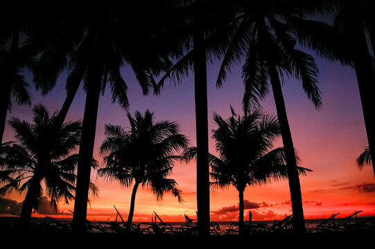 Sunset at Senggigi Beach, Lombok Island, NTB, Indonesia