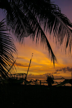 Sunset at Senggigi Beach, Lombok Island, NTB, Indonesia