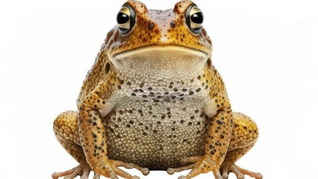 Spotted Brown Toad Sitting Close Up Wildlife Video