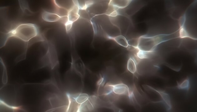 A dark abstract background with glowing white lights and a mesmerizing pattern of shimmering shapes