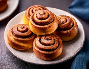 Fototapeta premium multiple delicious cinnamon rolls