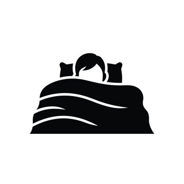 Person sleeping in bed icon 12.