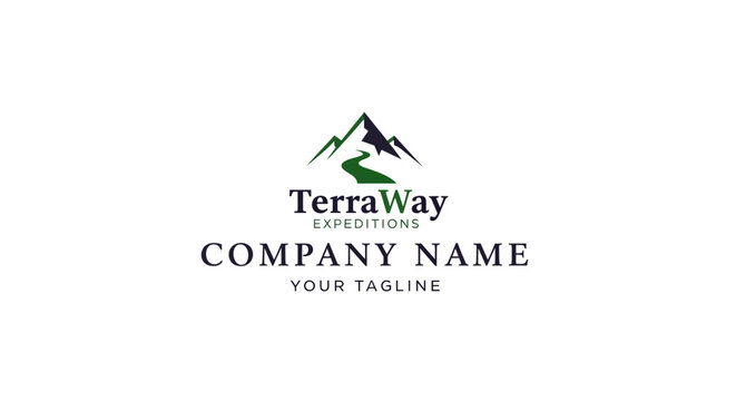 TerraWay Expeditions company logo template.