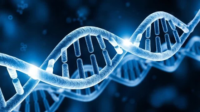 Digital illustration of dna double helix structure