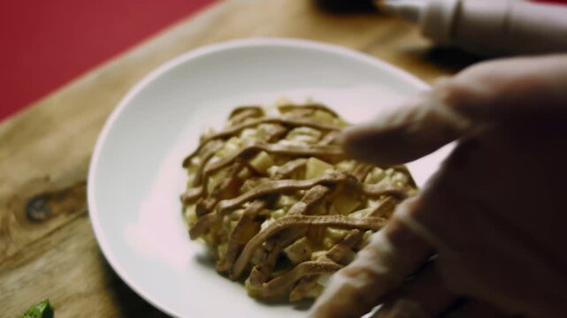 Lady s Caprice salad with chicken and pineapple decorated in the shape of a pineapple