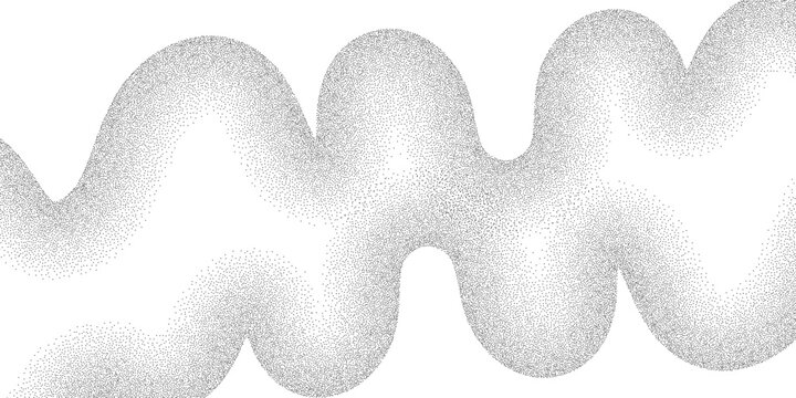 Futuristic wavy grain gradient texture, black flowing stippled lines background, grunge noise dot pattern wallpaper. dynamic background design