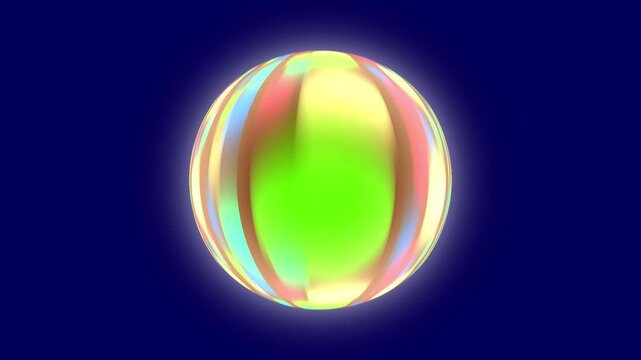 glowing sphere on black background