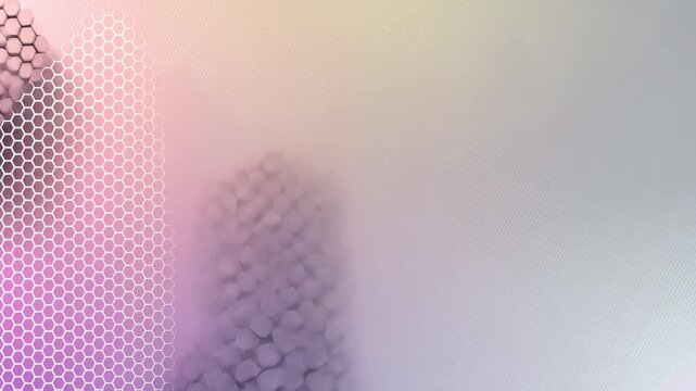 Abstract geometric background with hexagons and soft color gradients