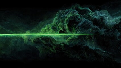 Fototapeta premium Mystical Green Abstract Landscape