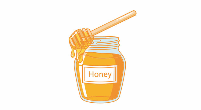 Honey in a glass jar 19.