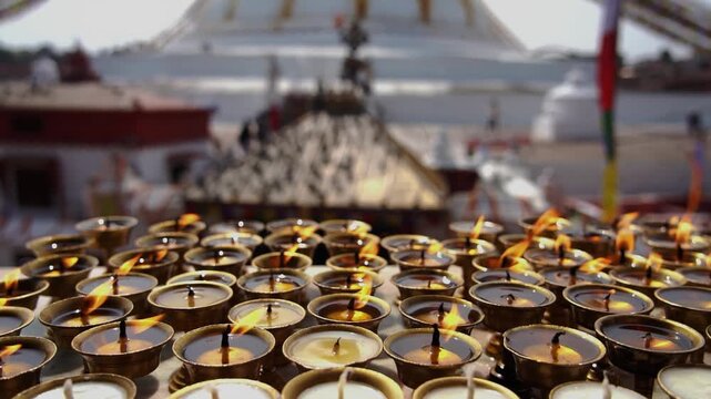 close up view of the Candles 