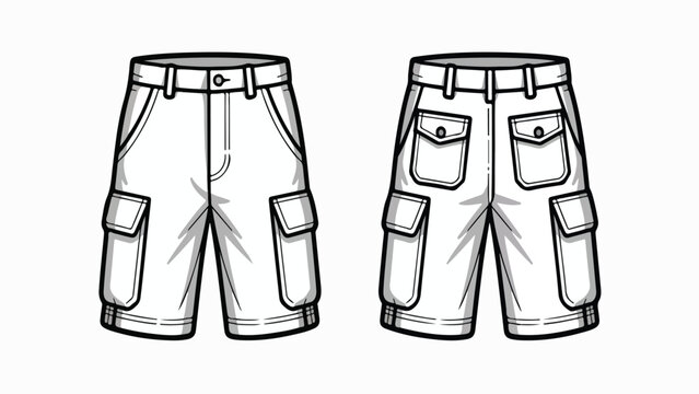 vector illustration of a male pants