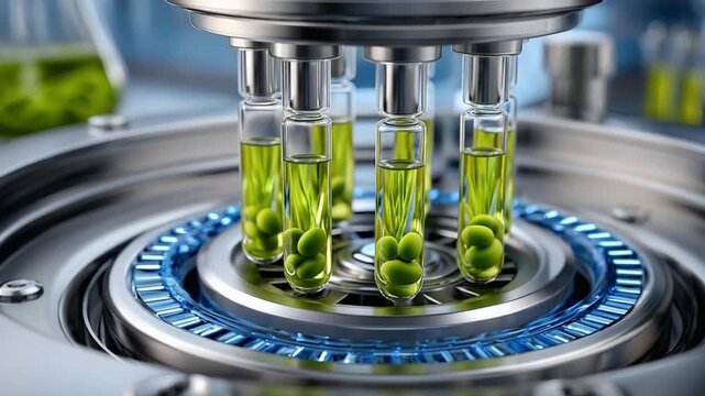 Scientific Precision: A close-up showcases a cutting-edge scientific instrument meticulously dispensing green liquid, symbolizing innovation, precision, and the relentless pursuit of knowledge.