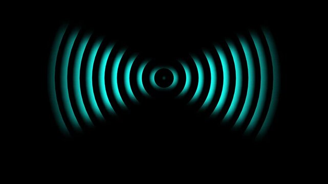Digital radio station signal tower icon animation. Smooth motion graphics showing futuristic tech signals and network transmission. Big screen Rader with earth map with full screen radio wavs. 4k 