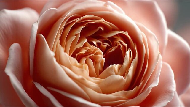 Rose Bloom in Delicate Hues: A close-up view unveils a captivating rose in full bloom, its petals gracefully unfurling to reveal a symphony of soft, warm shades.