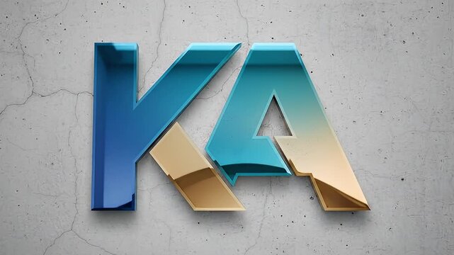 3D Letter KA Logo Animation.