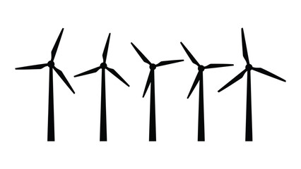 Four wind turbines standing in a row © MD Riad Hossain 