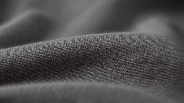 Close-up of dark gray fabric texture.