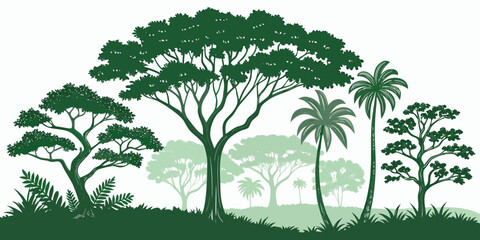 A group of trees on a hill Vector © MD MOGAMMEL HAQUE 