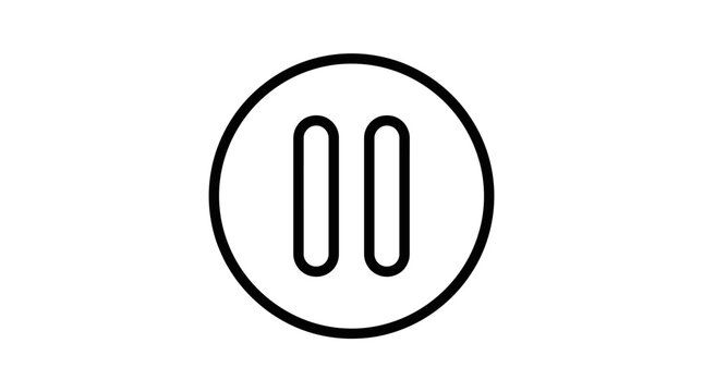 Pause button icon design element.