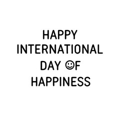 Obraz premium Happy International Day of Happiness Floral Frame Greeting Design