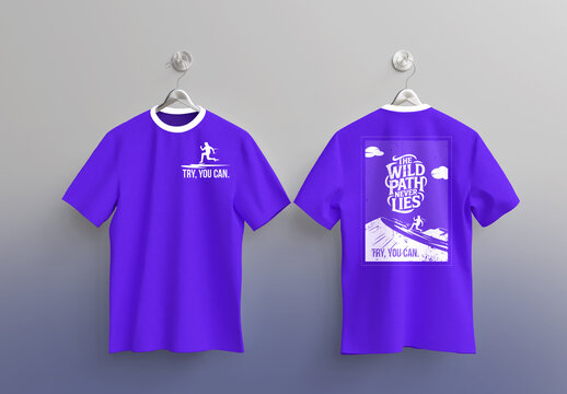 Adventure Typography Mountain Hiking T Shirt