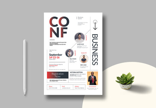 Business Conference Poster Template Layout
