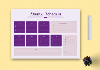 Colorful Weekly Schedule Planner Design